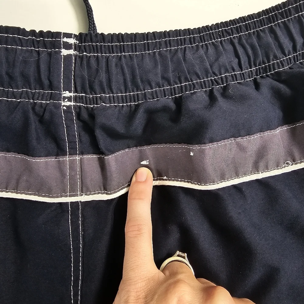 Speedo Swim Trunks Mens Large Blue Lightweight Board Shorts Bathing Suit Mens ^